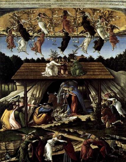 BOTTICELLI, Sandro The Mystical Nativity china oil painting image
